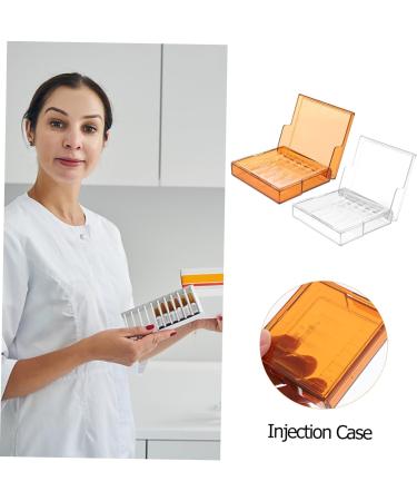 Clinic Syringe Case Holder 2pcs Box Syringe Plastic Storage Box Plastic Stand Injection Carrying Case Storage Box Injection Box Injector Storage Box Injectors Storage Box Supplies Assorted Color 7.2X7.2X1.5cm - Buy Online on GoSupps.com