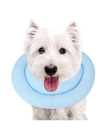 Sbayool Rescue Rause Dog Cats Adjustable Soft and Comfortable Small Crochucy for Dogs Leck Protection Dog For preventing cats and dogs from licking wounds after surgery blue m blue neck: 23cm- 26cm