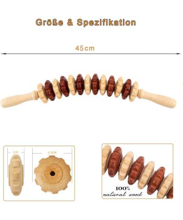 Premium Wooden Massage Roller Set - Anti-Cellulite Device for Deep Tissue Therapy & Neck Relief - Buy Online on GoSupps.com