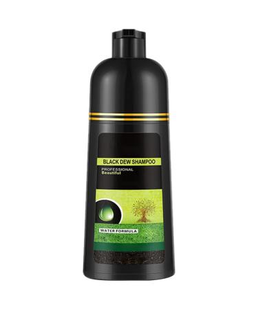 Black Hair Dye Shampoo Natural Hair Color 500ml Herbal Ingredients Non-Irritating Odorless White Hair Dye White Foam Cream Non-Stick Scalp Dye Shampoo for Women Men brown