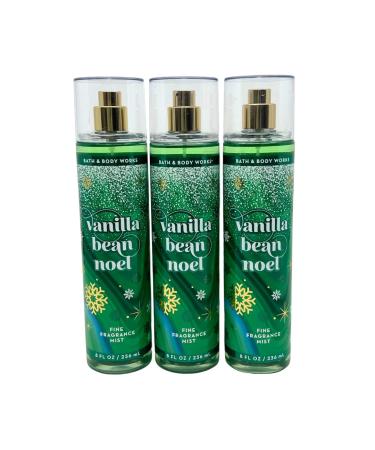 Bath & Body Works Vanilla Bean Noel Fine Fragrance Mist 8oz - Lot of 3