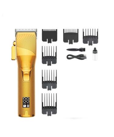 Hair Clippers Beard Trimmer for Men Electric Barber Professional Barber Clipper Barber Supplies Cordless Men Hair Clipper with LED Display USB Charging Gold