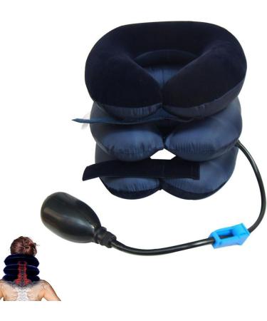 Cervical Neck Traction Device for Pain Relief | Neck Support & Bandage - Blue - Buy Online on GoSupps.com