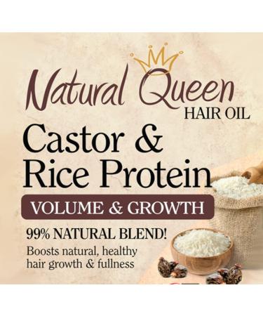 Natural Queen Castor Rice Protein Hair Oil - Natural - 7.1 Fl Oz. - Buy Online on GoSupps.com