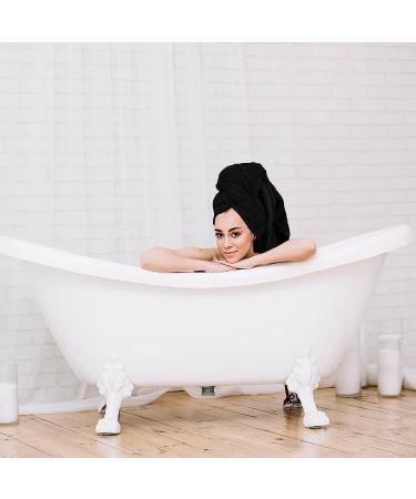 Large 100% Cotton Bath Towels 30x60 Inches - 4 Pack Black Towel Set - Buy Online on GoSupps.com