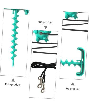 POPETPOP Set puppy tie out stakes abs dog fixed rod dog pile large dog cable sports tpr tether walk the dog puppy chew toys ground nail dog runner cable dog leash chew drawstring 25.9x12cm Blue - Buy Online on GoSupps.com