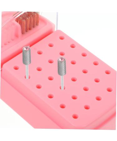 POPETPOP Box Cleaning Brush Drills Nail Drill Bits Holder Nail Drill Bits Container Nail Drill Bit Organizer Nail Bit Holder Manicure Drill Bit Holder Plastic Grinding Head Display Stand - Buy Online on GoSupps.com