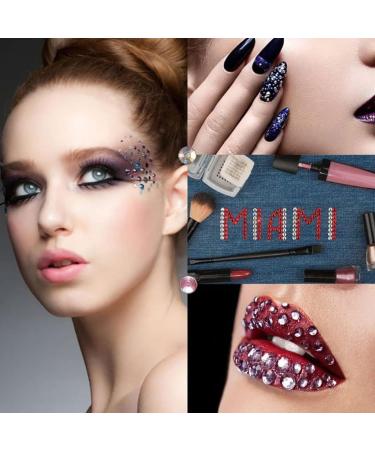 QJIBOVM Flat bottom rhinestone gems crystal nail art gems with picking tweezers and rhinestone picker dot drill pen suitable for nails clothes face crafts - Buy Online on GoSupps.com