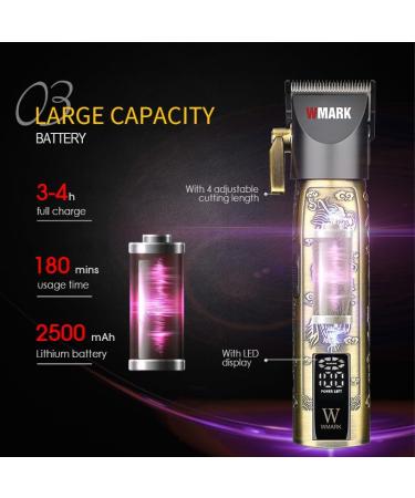 Professional High Speed Hair Clipper 9000RPM | Quiet Rechargeable Hair Trimmer for Men | Zinc Alloy Body | Barber Detail NG-2046 - Buy Online on GoSupps.com