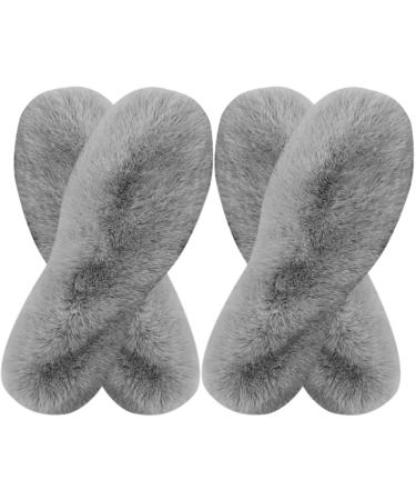 NOLITOY 4 Pairs Warm Inner Soles Fluffy Shoes Insoles Unisex Shoes Insoles Women Inner Soles Fluffy Inner Insoles Unisex Inner Soles Men and Women Winter Faux Rabbit Fur Women's Shoes