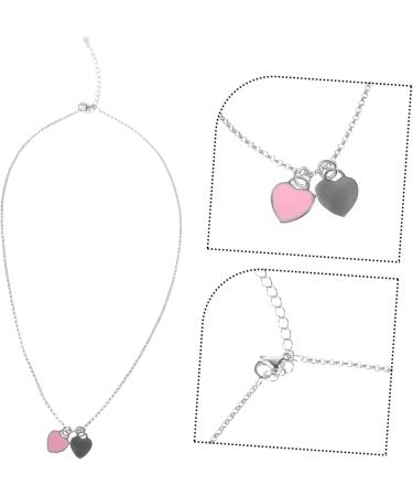 Yardenfun Double Heart Pendant Necklace Decor Necklaces A Necklace Fashion Plating Alloy - Buy Online on GoSupps.com