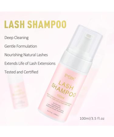 EMEDA 100ml Rose & Tea Tree Lash Shampoo for Eyelash Extensions - Oil-Free Foam Cleanser for Lash Bath - Buy Online on GoSupps.com