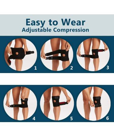 ComfiLife Neoprene Knee Brace for Pain Relief, Running, and Injury Recovery - Medium Size with Side Stabilizers and Adjustable Compression - Buy Online on GoSupps.com