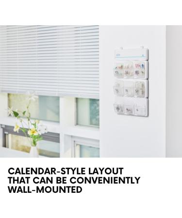 Monthly Pill Organizer 28 Days | 9 Compartment Pillbox for Medicine Vitamins & Supplements - Wall-Hangable & Versatile - Buy Online on GoSupps.com