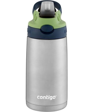 Contigo Aubrey Kids Stainless Steel Water Bottle - 13oz, Spill-Proof Lid - Blueberry/Green Apple - Keeps Drinks Cold up to 14 Hours - Buy Online on GoSupps.com