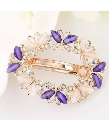 Women's Trendy Leaves Hair Clip Barrette Jewelry Hairpin Hair Scrunchies Bands Light Blue - Buy Online on GoSupps.com