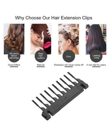 Snap Comb Wig Clips for Hair Extensions - 40 Pack No-Track Buckle Clips for Real Hair Ponytail Accessories - DIY Tool Kit (10-Teeth) - Buy Online on GoSupps.com
