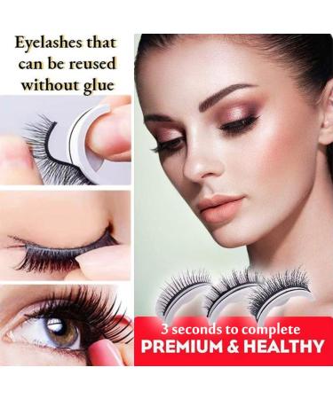 Reusable Self Adhesive False Eyelashes - Natural, Glue-free, Reversible Pairs (L01) - Buy Online on GoSupps.com