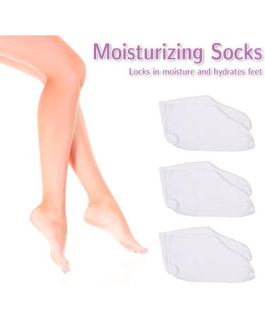Dacitiery 5 Pairs Moisturizing Socks Overnight Thin Foot Spa Socks Cotton Moisture Enhancing Socks Cosmetic Moisturizing Socks for Dry Cracked Feet - Buy Online on GoSupps.com