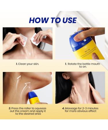 KOEC Neck Peptide Firming Cream with Roller Hydrating & Tightening & Lifting Cream Silky Texture for Woman 4.23 FL OZ - Buy Online on GoSupps.com