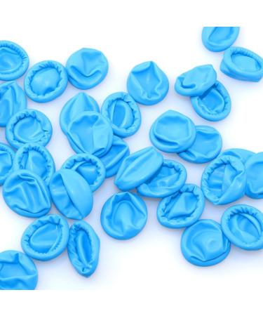 100PCS Blue Disposable Nitrile Finger Cots - Non-Allergenic Rubber Protectors for Beauty Manicure & Household Cleaning - Buy Online on GoSupps.com