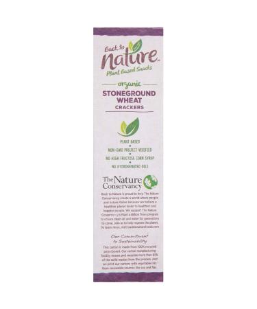 Back to Nature Organic Stoneground Wheat Crackers - 6 Oz | Healthy Snack Option - Buy Online on GoSupps.com