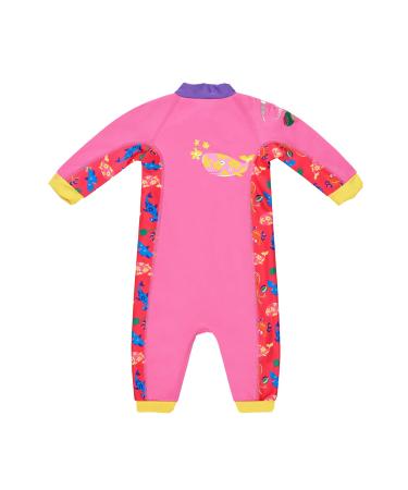 Konfidence Splashy Swimsuit-Eco-Friendly Baby Swimming Costume 0-24 Months Made with Recycled Plastic-Super Soft & Warm Fleece Lined Baby Wetsuit with 50+ UV Protection - Joni 6-9 Months 6-9 Months Joni