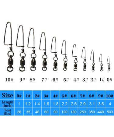AGOOL Ball Bearing Fishing Swivel with Coastlock Snap - 15 pcs Size 8+8(350lb) - Stainless Steel Welded Ring Swivel Snaps for Saltwater and Freshwater Fishing - Buy Online on GoSupps.com