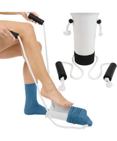 Vive Sock Aid - Easy On and Off Stocking Slider - Donner Pulling Assist Device - Sock Helper Aide Tool - Puller for Elderly Senior Pregnant Diabetics - Pull Up Assistance Help