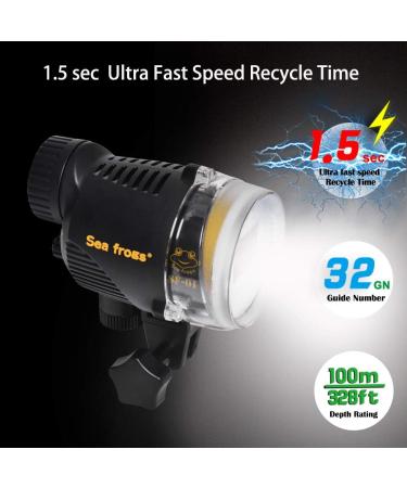 MEIKON SF-01 Waterproof Flash Strobe 32GN for Sony Canon Fujifilm Nikon - Underwater Camera Diving Case - Buy Online on GoSupps.com