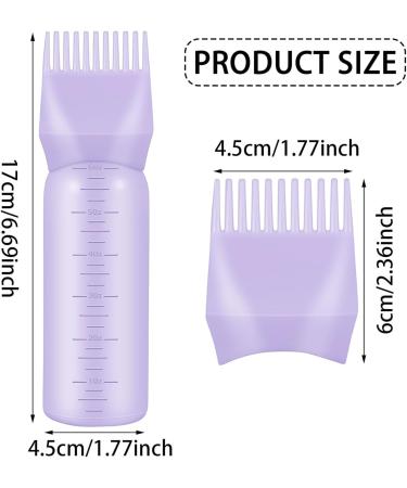 Root comb applicator bottle Large capacity hair oil applicator bottle Hair dye brushRoot Comb Squeeze Applicator Bottles with Graduated DIY (Purple 4Pcs) - Buy Online on GoSupps.com