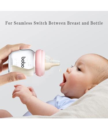 YOHKOH Natural Glass Baby Bottle Set - Anti-Colic, Wide Neck, Newborn Gift Set (3.4oz, Pack of 2) Red - Buy Online on GoSupps.com