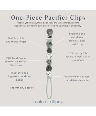 Loulou Lollipop Silicone Teether & Holder Clip Bundle - Sloth/Sweetheart Multi - Buy Online on GoSupps.com