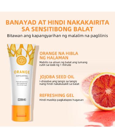 Buy 2PC 100G Orange Exfoliating Whitening Gel Scrub | Natural Facial & Body Peeling Exfoliator | Deep Cleansing Moisturizer - Buy Online on GoSupps.com
