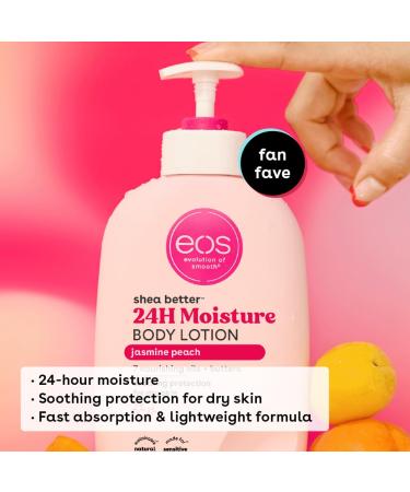 EOS Shea Better Body Lotion - Jasmine Peach | 24-Hour Moisture Lightweight & Non-Greasy Vegan Natural Shea - 16 Fl Oz | International Shipping Available - Buy Online on GoSupps.com