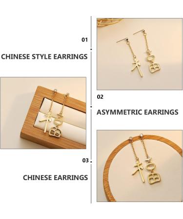 SOIMISS 1 Pair Blessing Earrings Girl Earrings Spring Festival Ear Dangle Ear Decorations Miss South Korea - Buy Online on GoSupps.com