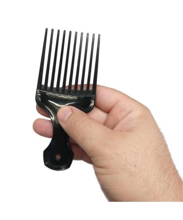 4 Pack 5.25 Inch Plastic Hair Pick Combs - Wide Tooth Afro Lift Picks for Styling, Lifting, and Detangling - Ideal for Long Curly, Thick Hair, Wigs, and Beards - Men & Women - Buy Online on GoSupps.com