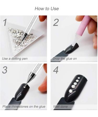 Nail Art Rhinestones Decorations Picking Pen Dotting Pen Nails Tweezer for Girls DIY Nail Art Designs Manicure Decoration Nail Art Rhinestones Decorations - Buy Online on GoSupps.com