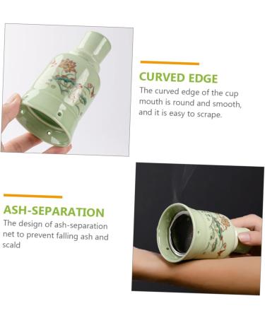 JECOMPRIS Ceramic Moxibustion Pot - 2-Piece Moxa Heating Box for Whole Body Wellness | International Shipping Available - Buy Online on GoSupps.com