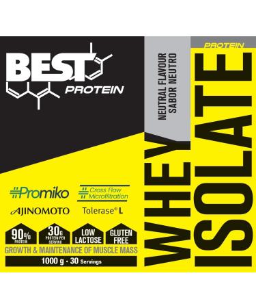  Best Protein BEST PROTEIN WHEY ISOLATE 100% Promiko CFM Whey Isolate | Neutral taste | 90% protein | With AJINOMOTO glutamine and Tolera digestive enzymes | 1000 g 30 servings - Buy Online on GoSupps.com