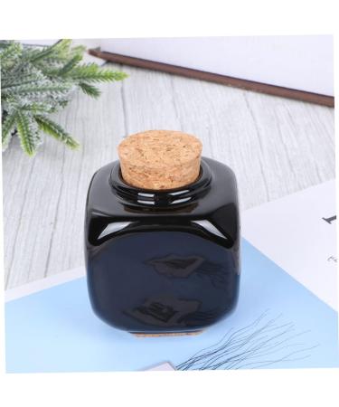 Mikinona Powder Bottle Jar Clear Ceramic Bottle Nail Art Ceramic Cup Liquid Powder Container Manicure Dishes Pill Container Bottle Ceramic Mug Practical Empty Bottle Wooden Bamboo - Buy Online on GoSupps.com