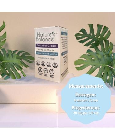 Nature's Balance Non-GMO Bio-Identical Estrogen & Progesterone Cream - Petrochemical & Preservative-Free - Made in USA - Vegan Friendly - 4.2oz - Buy Online on GoSupps.com