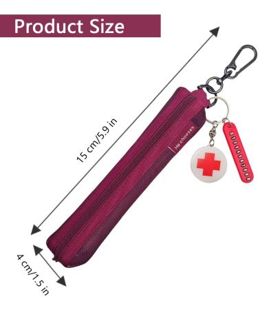 Buy Mini Red Mesh EpiPen Carrying Case - Travel-Friendly Allergy & Diabetes Solution | Fits 1 EpiPen - Buy Online on GoSupps.com