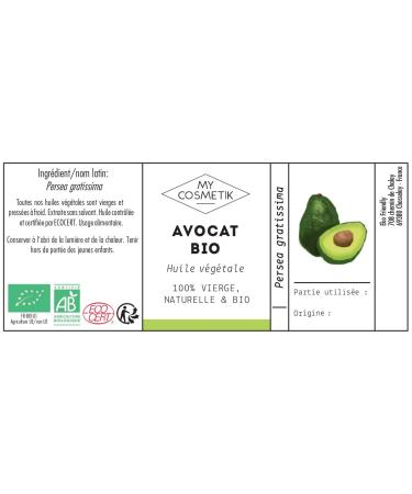 Organic Avocado Vegetable Oil - MY COSMETIK | 50 ml - Pure Natural Skin Care for All Skin Types - Buy Online on GoSupps.com