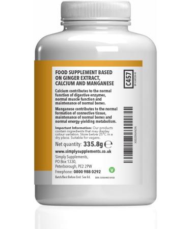 Ginger Tablets 12000mg | Digestion & Travel Sickness Support | 240 Tablets - UK Made - Buy Online on GoSupps.com