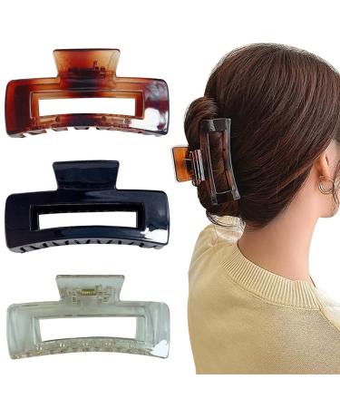 Sioppkik 3 pieces large hair clip non-slip plastic hair clips women hair clips hair accessories for women and girls thick hair