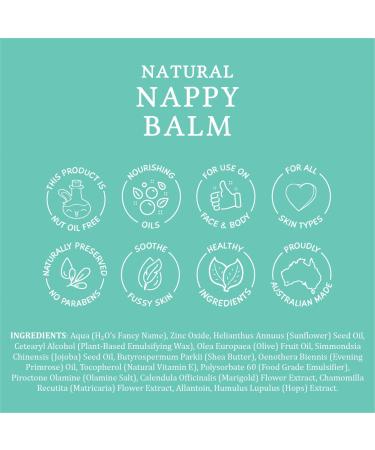 MooGoo Nappy Balm - Gentle Diaper Cream for Sensitive Baby Skin with Shea Butter, Zinc & Jojoba Oil - Buy Online on GoSupps.com