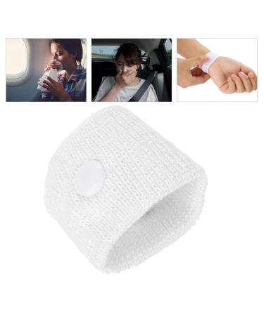 Agatige Anti-Nausea Acupressure Wristbands - 1 Pair | Motion Sickness Bands for Car, Boat, Flying | Sea Bands for Dizziness, Vomiting Relief - White - Buy Online on GoSupps.com