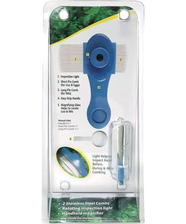 Ezy Dose Kids Lice and Eggs Comb with Magnifying Glass | Stainless Steel Pin Teeth for Baby, Toddler, and Adult Hair Care - Buy Online on GoSupps.com