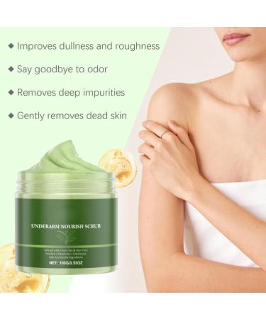 Peppermint Underarm Scrub Deeply Cleanses Exfoliates Moisturizes And Eliminates Odor Leaving Skin Smooth and Firm Suitable for Legs Knees Feet Hands And the Whole Body 3.53 Oz - Buy Online on GoSupps.com